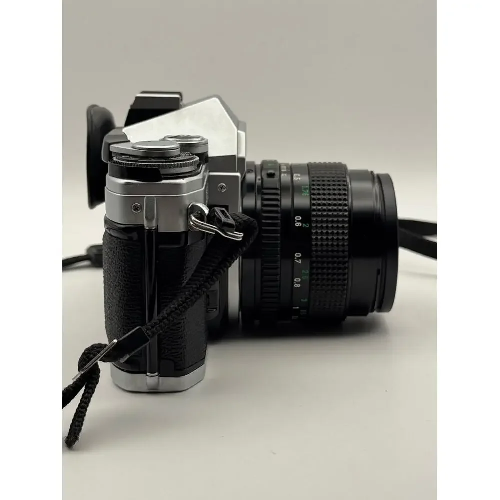 Canon AE-1 35mm SLR Film Camera FD 50mm f/1.4 Lens Silver Black Vintage Untested